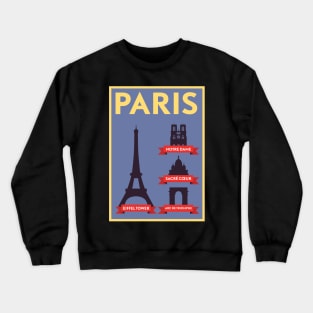 Paris Poster Design Crewneck Sweatshirt